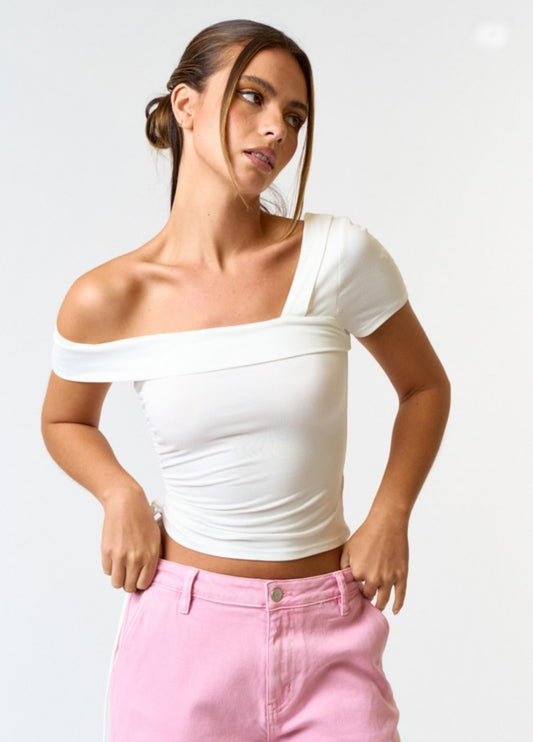 Asymmetrical Off Shoulder Top